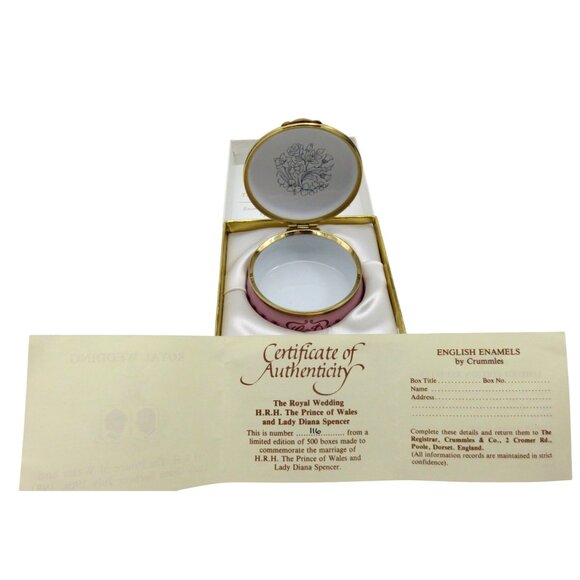 CRUMMLES Enamel Lady DIANA and Prince of Wales 1981 Wedding Limited 116/500 - Picture 5 of 10